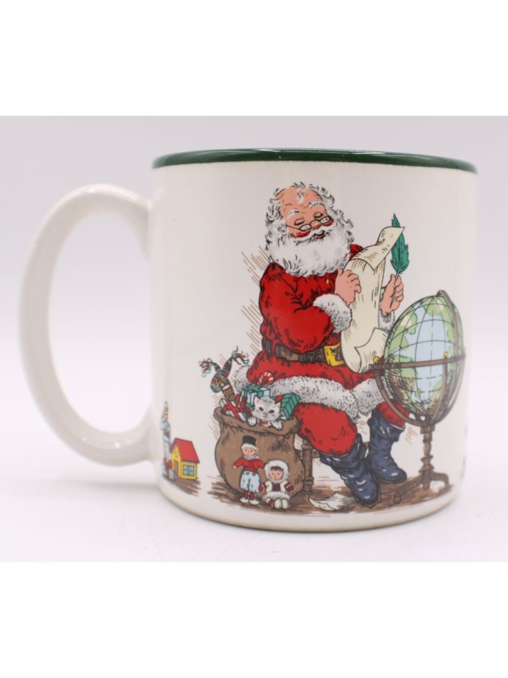 Peace On Earth II Santa Mug Christmas 1992 Potpourri Press Made In Korea Vintage